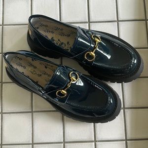 GUCCI never worn lug sole loafers